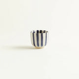 onomao espresso cup classic blue white striped - set of 2 