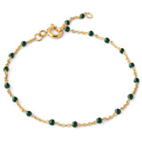 Enamel Copenhagen Armband Lola Petrol Green - 18k vergoldetes 925er Sterlingsilber