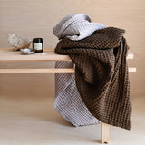 The Organic Company Big Waffle Towel and Blanket dusty lavender - 150x100cm