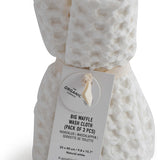 The Organic Company Big Waffle Wash Cloth natural white - set of 3 