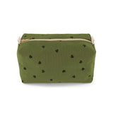 Rose in April Vic Heart Khaki Cosmetic Bag - 26x13cm