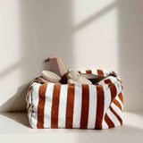 Rose in April Vic Toffee Stripes Terry Cloth Cosmetic Bag - 26X13cm