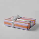 Gift wrap stripes purple/orange