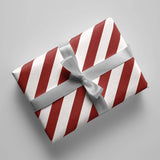 Gift wrap stripes red/white