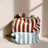 Rose in April Vic Toffee Stripes Terry Cloth Cosmetic Bag - 26X13cm