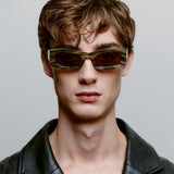 A. KJÆRBEDE Sonnenbrille Frida - Striped Horn