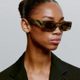 A. KJÆRBEDE Sonnenbrille Frida - Striped Horn