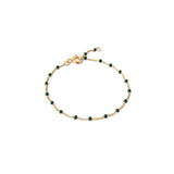 Enamel Copenhagen Armband Lola Petrol Green - 18k vergoldetes 925er Sterlingsilber