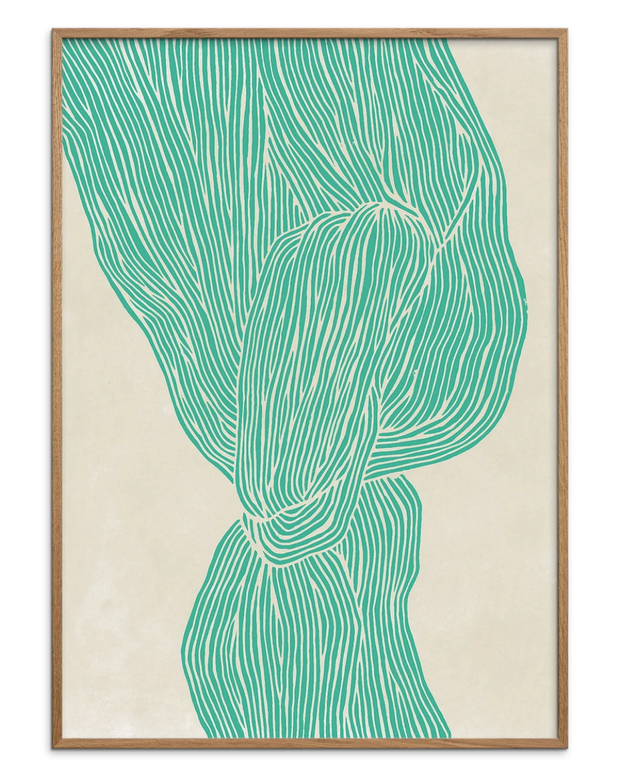 P&F Kunstdruck The Line Green Rebecca Hein 50x70 cm