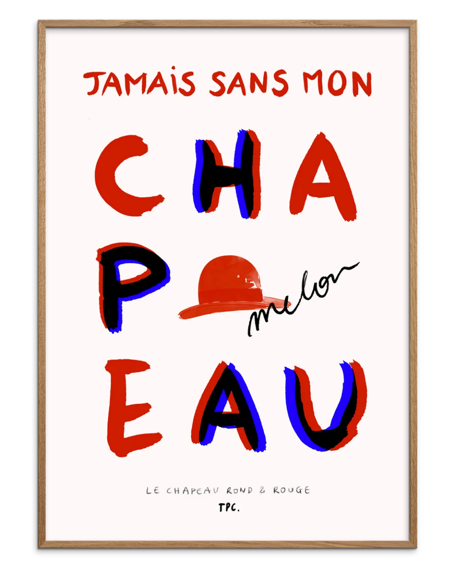 P&F Kunstdruck Le Chapeau Rond & Rouge The Poster Club x Another Art Project 30x40 cm