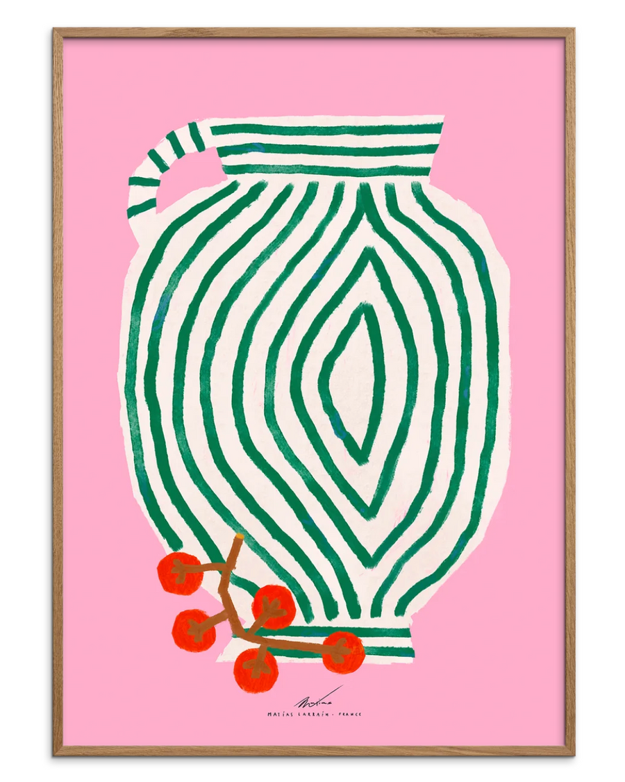 P&F Kunstdruck Vase and Currants The Poster Club x Matías Larraìn 30x40 cm