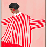 P&F Kunstdruck The Woman with the Red Stripes 50x70 cm