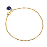 Enamel Copenhagen Bracelet Ball Chain Midnight - 18k gold-plated 925 sterling silver