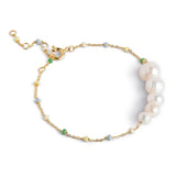 Enamel Copenhagen bracelet Lola Perlita - 18k gold-plated 925 sterling silver, freshwater pearls