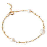 Enamel Copenhagen bracelet Lola Perlita - 18k gold-plated 925 sterling silver, freshwater pearls