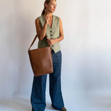 HVISK Beuteltasche Casset Soft Structure - Brown Caramel