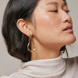 Enamel Copenhagen earrings Aloma Large - 18k gold-plated 925 sterling silver