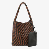 HVISK Beuteltasche Hobo Braided Soft Structure - Brown Caramel