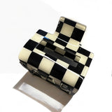 Hair Clip Chess Black & White