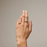 Enamel Copenhagen Ring Ariel Sparkle - 925 Sterling silver gold plated