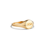 Enamel Copenhagen Ring Mom Signet - 925er Sterlingsilber vergoldet
