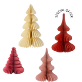 Wonderful Christmas Set red divine - set of 4 trees