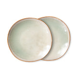 HKliving 70s Side Plates Mist 22cm - set of 2