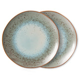 HKliving 70s Dinner Plates Mineral 29cm - 2er Set