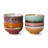 HKliving 70s Ceramic Noodle Bowls Geyser - Set of 4