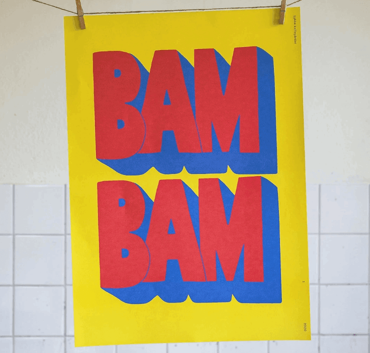 BAM BAM Poster  - 50 x 70 cm - noord®