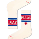 Natural Vibes Bio-Socken Geschenkset - 2er Set Tennissocken Peace & Love