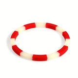 Bangle made of acrylic stripes - red