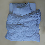 CRSP - Bettbezug Set Einzelbett Grey Blue (2 tlg.) - 140x200/220cm + 60x70cm