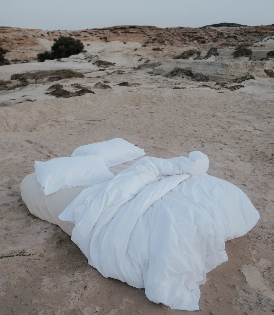 CRSP - Bettbezug Set Einzelbett White (2 tlg.) - 140x200/220cm + 60x70cm