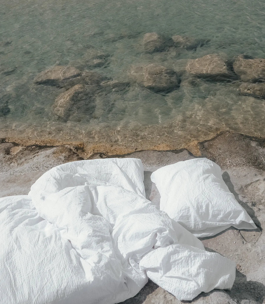 CRSP - Bettbezug Set Einzelbett White (2 tlg.) - 140x200/220cm + 60x70cm