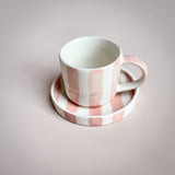 Espresso Tassen Stripes Incanto Rosé 2er Set - 4 Teile