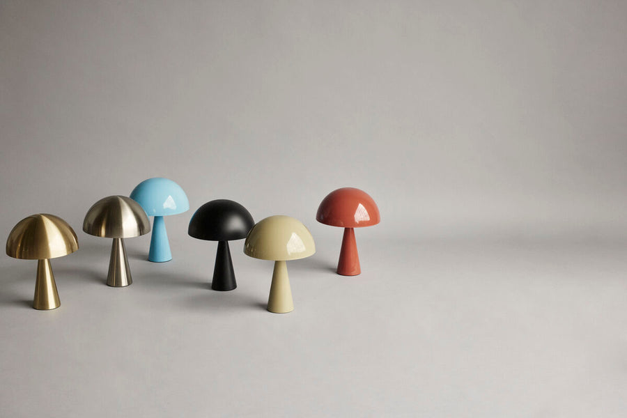 Hübsch Tischlampe Mush Mini Sandfarben
