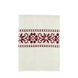 Madam Stoltz Embroidered kitchen towel red - 45 x 70 cm