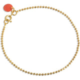 Enamel Copenhagen Armband Ball Chain Coral - 18k vergoldetes 925er Sterlingsilber - noord®