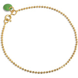 Enamel Copenhagen Armband Ball Chain Green - 18k vergoldetes 925er Sterlingsilber - noord®