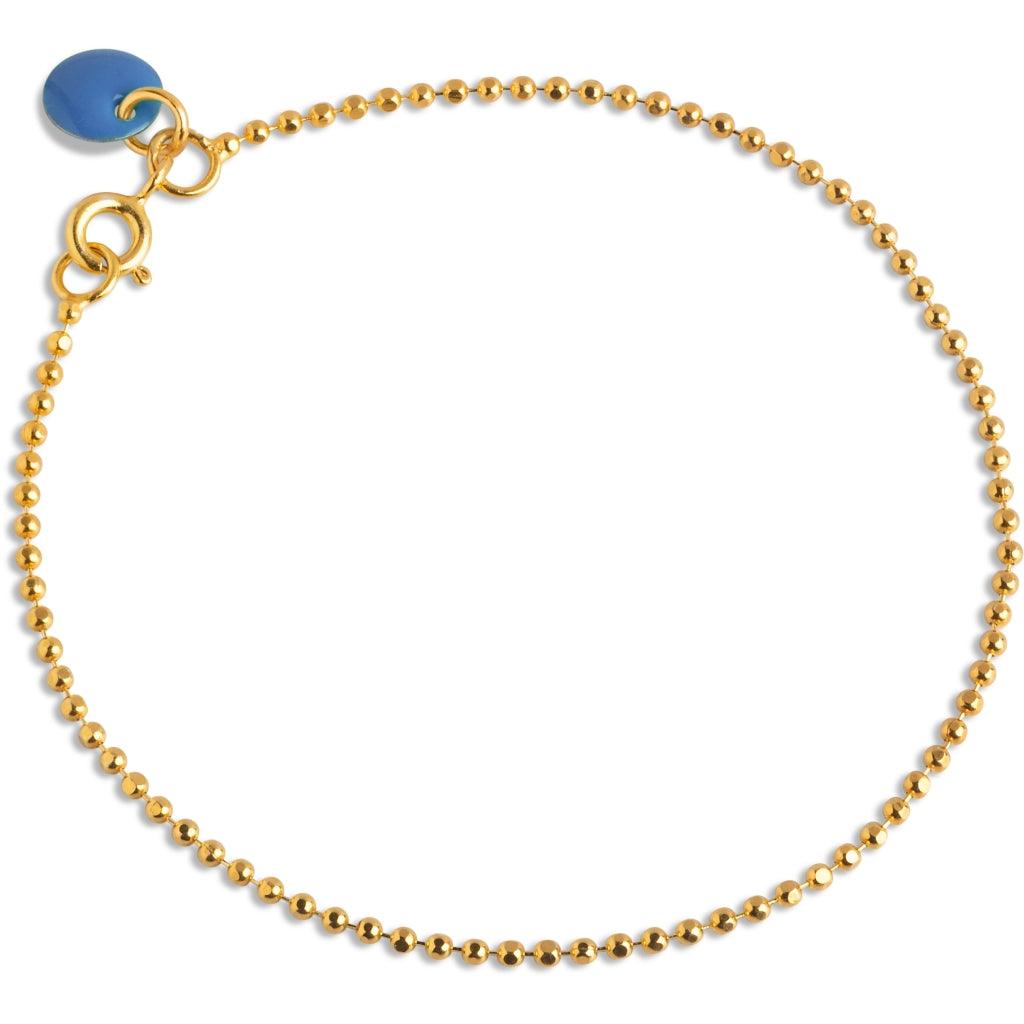 Enamel Copenhagen Armband Ball Chain Cornflower - 18k vergoldetes 925er Sterlingsilber - noord®