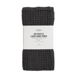 The Organic Company Big Waffle Large Hand Towel dark grey - 130x50cm - noord®