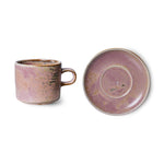 HKliving Chef Ceramics Tasse und Untertasse Rustic Pink - noord®