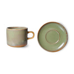 HKliving Chef Ceramics Tasse und Untertasse Moss Green - noord®