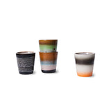 HKliving 70s Ristretto Tassen Good Vibes - 4er Set - noord®