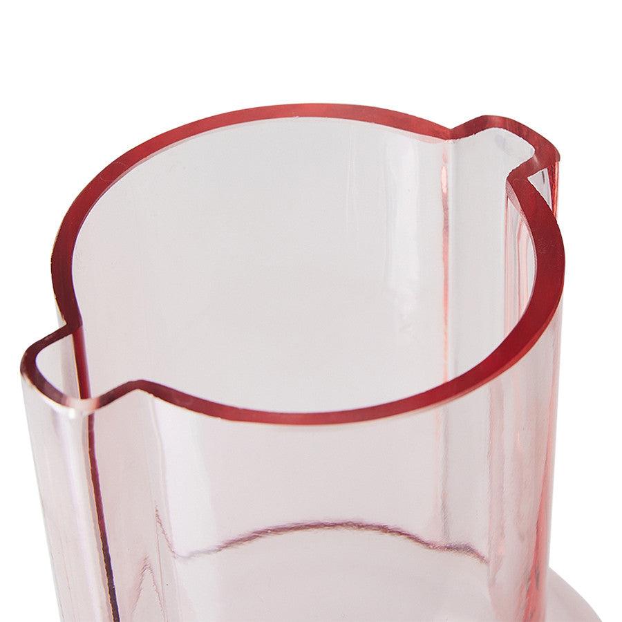 HKliving Vase Glas Sundae pink - 23cm - noord®