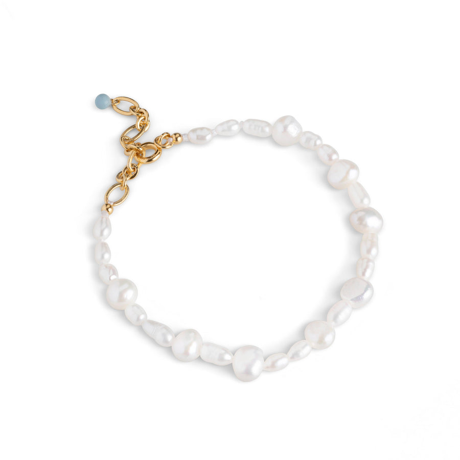 Enamel Copenhagen Armband Pearlie - 18k vergoldetes 925er Sterlingsilber, Süßwasserperlen - noord®