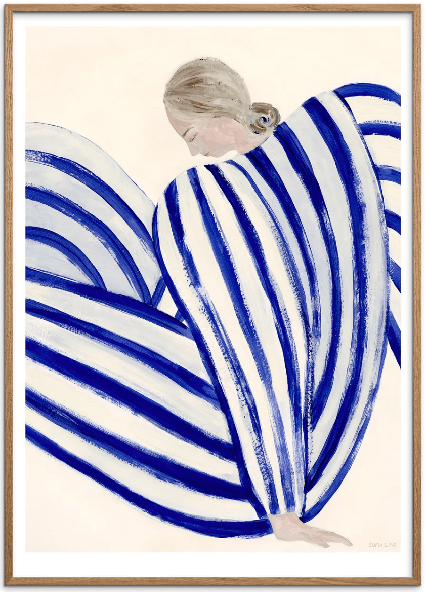 P&F Kunstdruck Blue Stripe at Concorde Sofia Lind 50x70 cm - noord®
