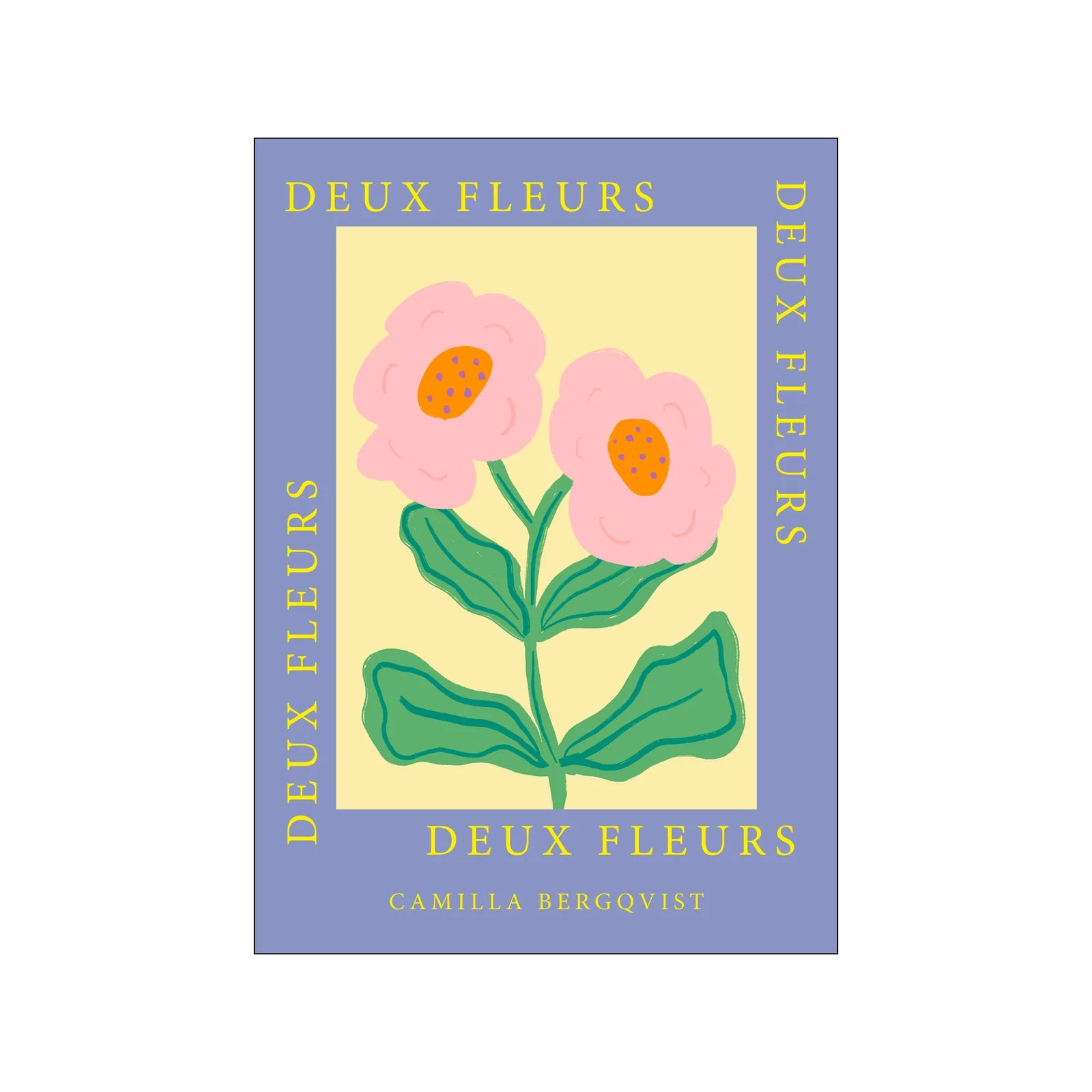 P&F Kunstdruck Deux Fleurs Yellow Camilla Bergqvist A3 - noord®