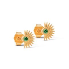 Enamel Copenhagen Ohrstecker Petite Soleil Green - 18k vergoldetes 925er Sterlingsilber - noord®